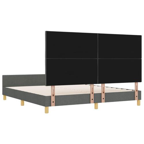 Sengebund Mørkegrå 180x200 cm Stof