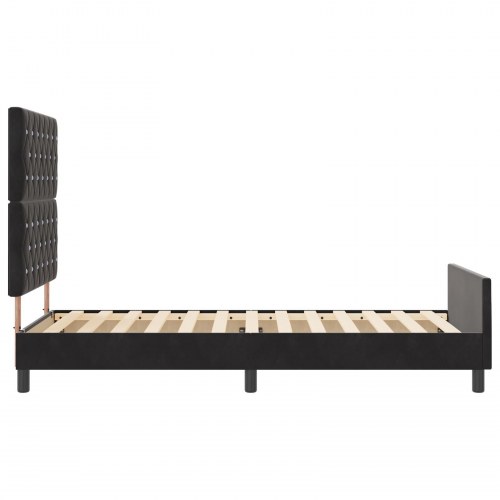 Sengestel Sort 90x190 cm Fløjl