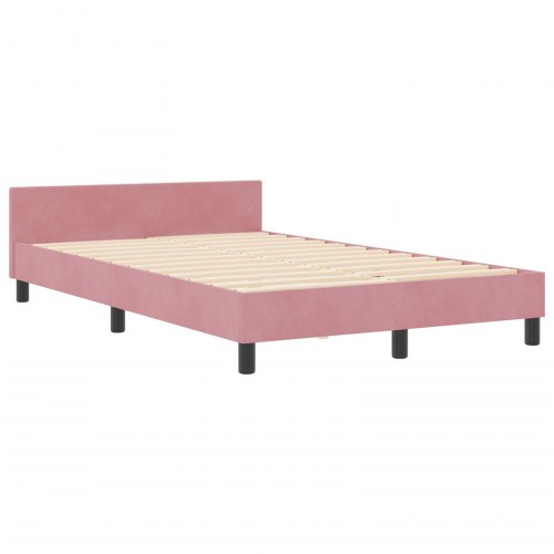 Senge Ramme Pink 120x200 cm Fløjl