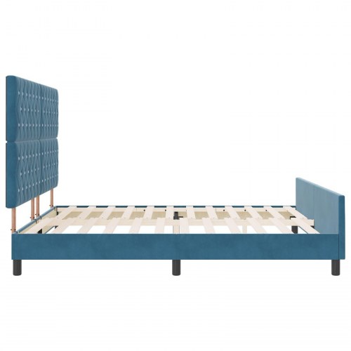 Mørkeblå Velour Sengestel 180x200 cm