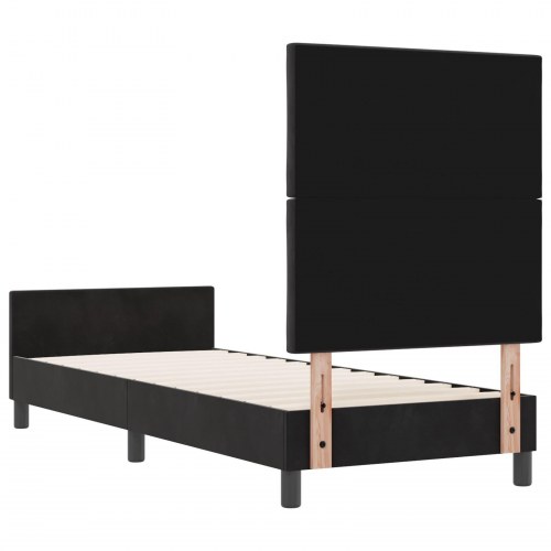 Sengestel Sort 80x200 cm Fløjl