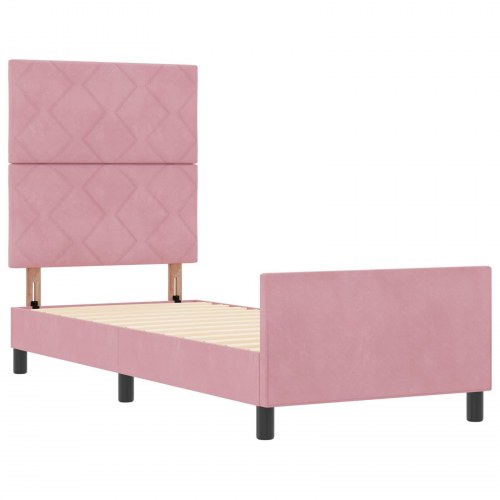 Sengestel Pink 80x200 cm Fløjl