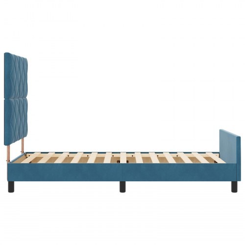 Sengestel Mørkeblå 90x200 cm Fløjl