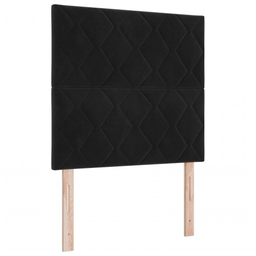 Sengestel Sort 100x200 cm Fløjl