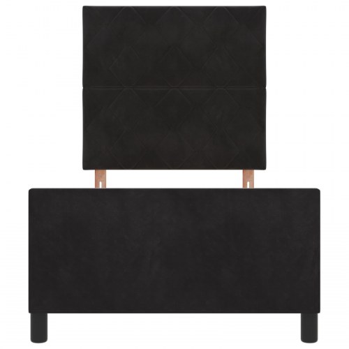 Sengestel Sort 100x200 cm Fløjl