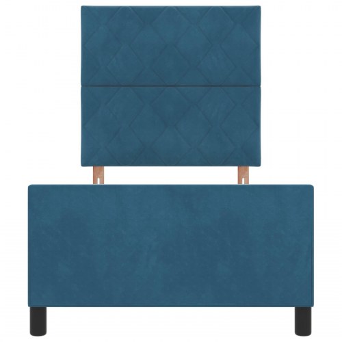 Sengestel Mørkeblå 100x200 cm Velour