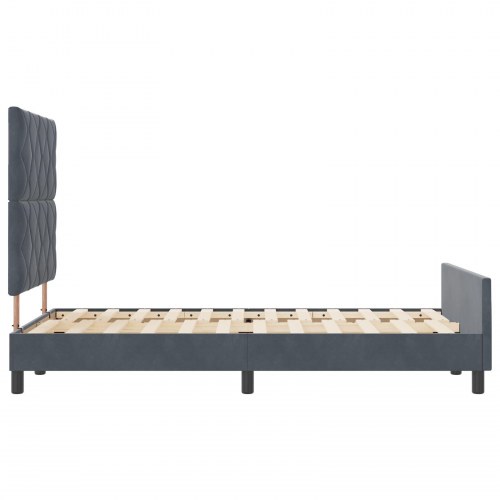 Sengestel Mørkegrå 120x190 cm Fløjl