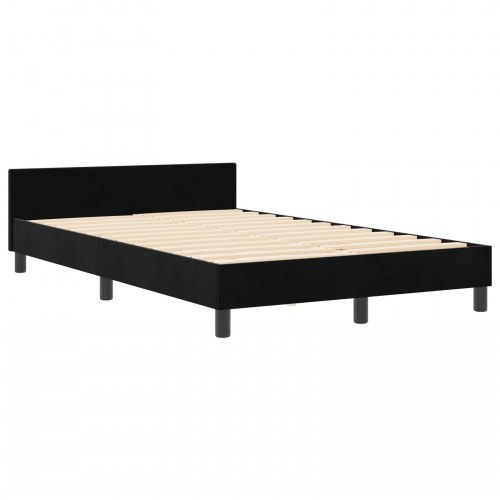 Sort Velvet Sengestel 120x200 cm