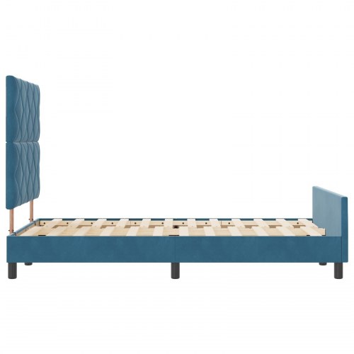 Sengestel Mørkeblå 120x200 cm Fløjl