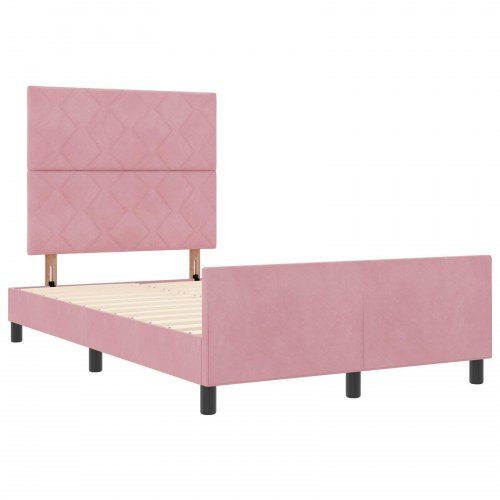 Sengestel Pink 120x200 cm Fløjl