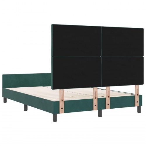 Sengestel Mørkegrøn 140x190 cm Fløjl
