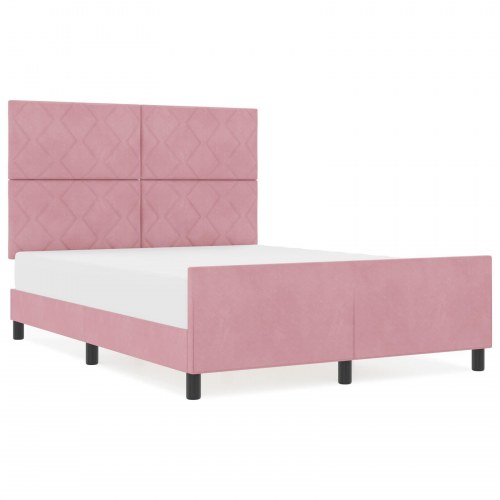 Sengestel Pink 140x200 cm Velour