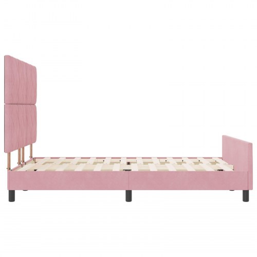 Sengestel Pink 140x200 cm Velour