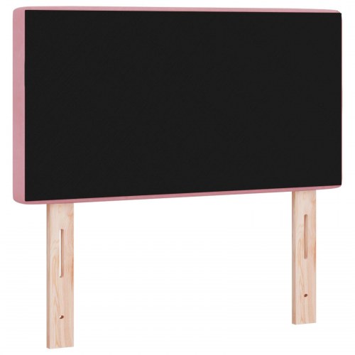 Hovedgærde med krystalknapper, tufted, pink 80 cm fløjl