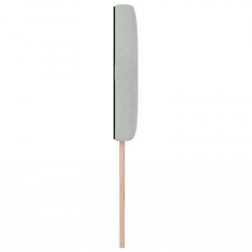 Hovedgavl med krystalknapper, tuftet, lysegrå, 90 cm, velour