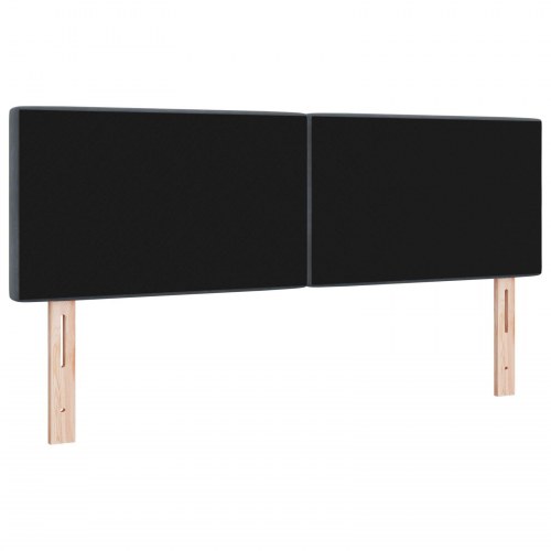 Sengegavl med krystalknapper, tufted, mørkegrå, 140 cm, fløjl