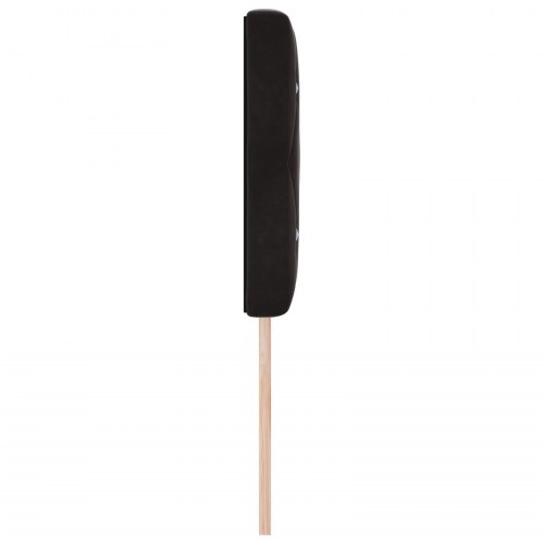 Hovedgærde med krystalknapper, tuftet, sort, 140 cm, velour