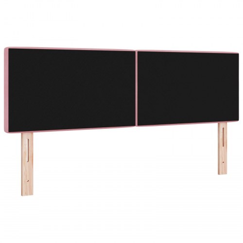 Sengegavl med Krystalknapper, Polstret i Pink, 160 cm Velvet
