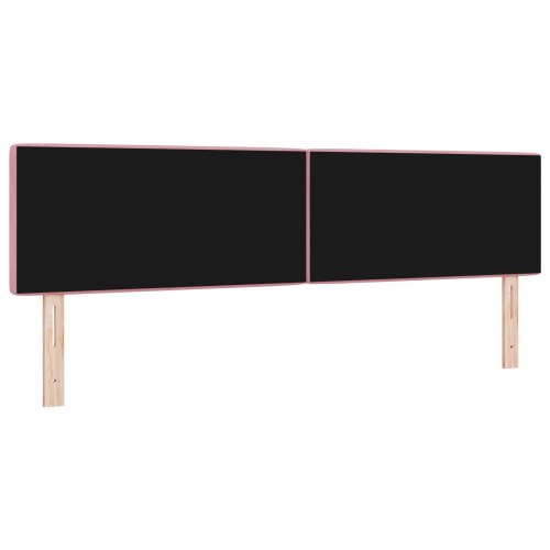 Hovedgærde med krystalknapper, tufted, pink, 180 cm fløjl