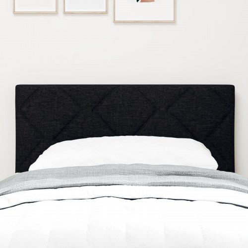 Hovedgærde Diamantblok Design Sort 80 cm Stof