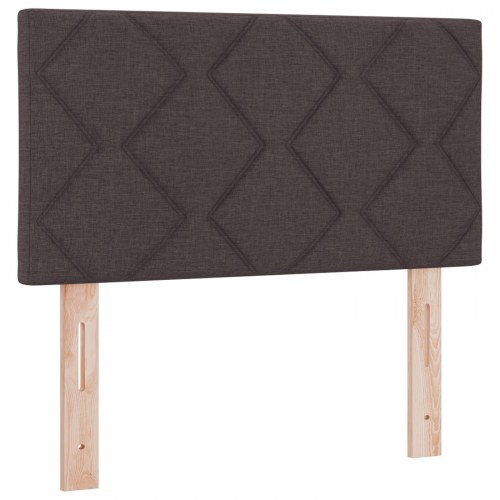 Sengegavl Diamantblokke Design Mørkebrun 80 cm Stof