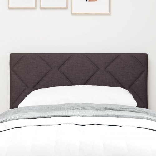 Sengegavl Diamantblokke Design Mørkebrun 80 cm Stof