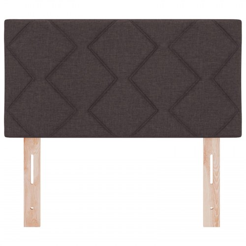 Sengegavl Diamantblokke Design Mørkebrun 80 cm Stof