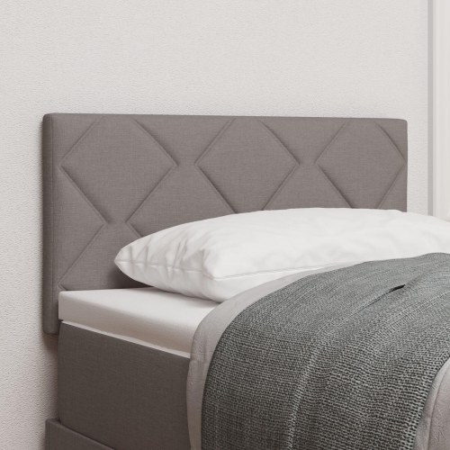 Hovedgærde Design med Diamantblokke Taupe 80 cm Stof