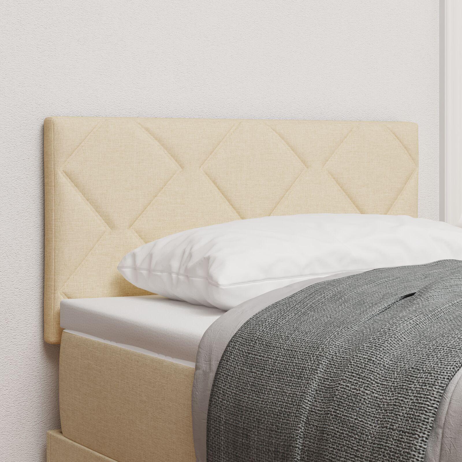 Stofseng gavl Geometrisk med hovedgærde Creme 80 cm Stof