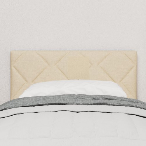 Hovedgærde Diamantblok Design Creme 80 cm Stof