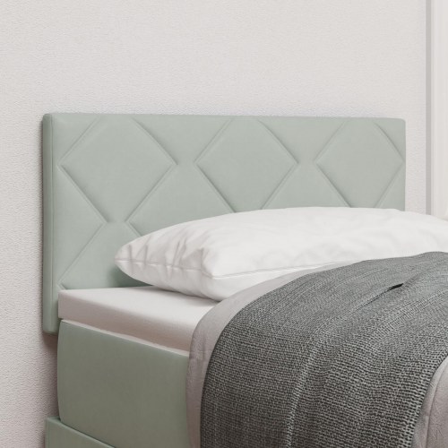 Hovedgærde Diamantblokke Design Lys Grå 80 cm Velour