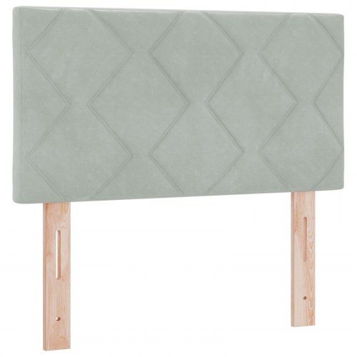 Hovedgærde Diamantblokke Design Lys Grå 80 cm Velour