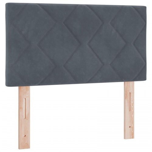 Hovedgærde Diamantblokke Design Mørkegrå 80 cm Velvet