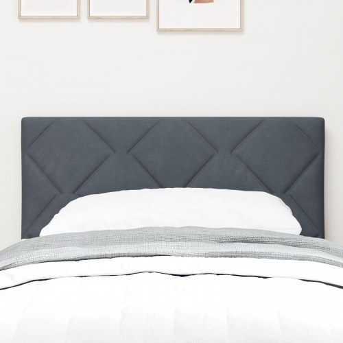 Hovedgærde Diamantblokke Design Mørkegrå 80 cm Velvet