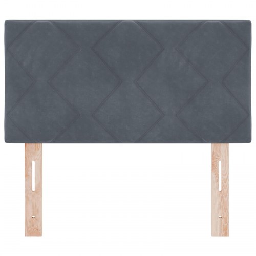 Hovedgærde Diamantblokke Design Mørkegrå 80 cm Velvet