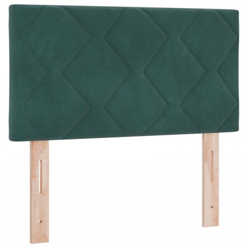 Hovedgærde Diamantblokke Design Mørkegrøn 80 cm Fløjl