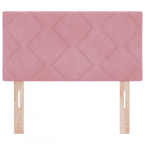 Hovedgærde Diamantblokke Design Pink 80 cm Velour