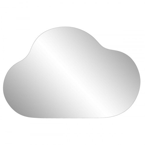 Vægspejl - sølvfarvet sky, 60 × 2 × 40 cm