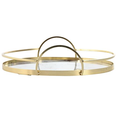 Bakkesæt Home ESPRIT Hvid Gylden Moderne 30 x 30 x 6 cm (2 enheder)