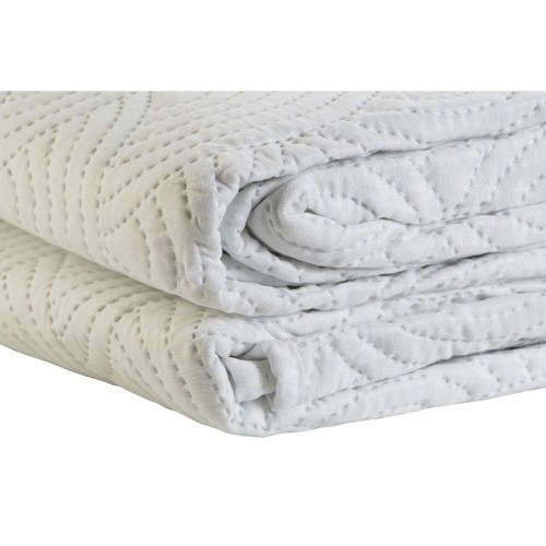 Sengetæppe i polyester - hvid, 270 x 270 cm (Seng 180)
