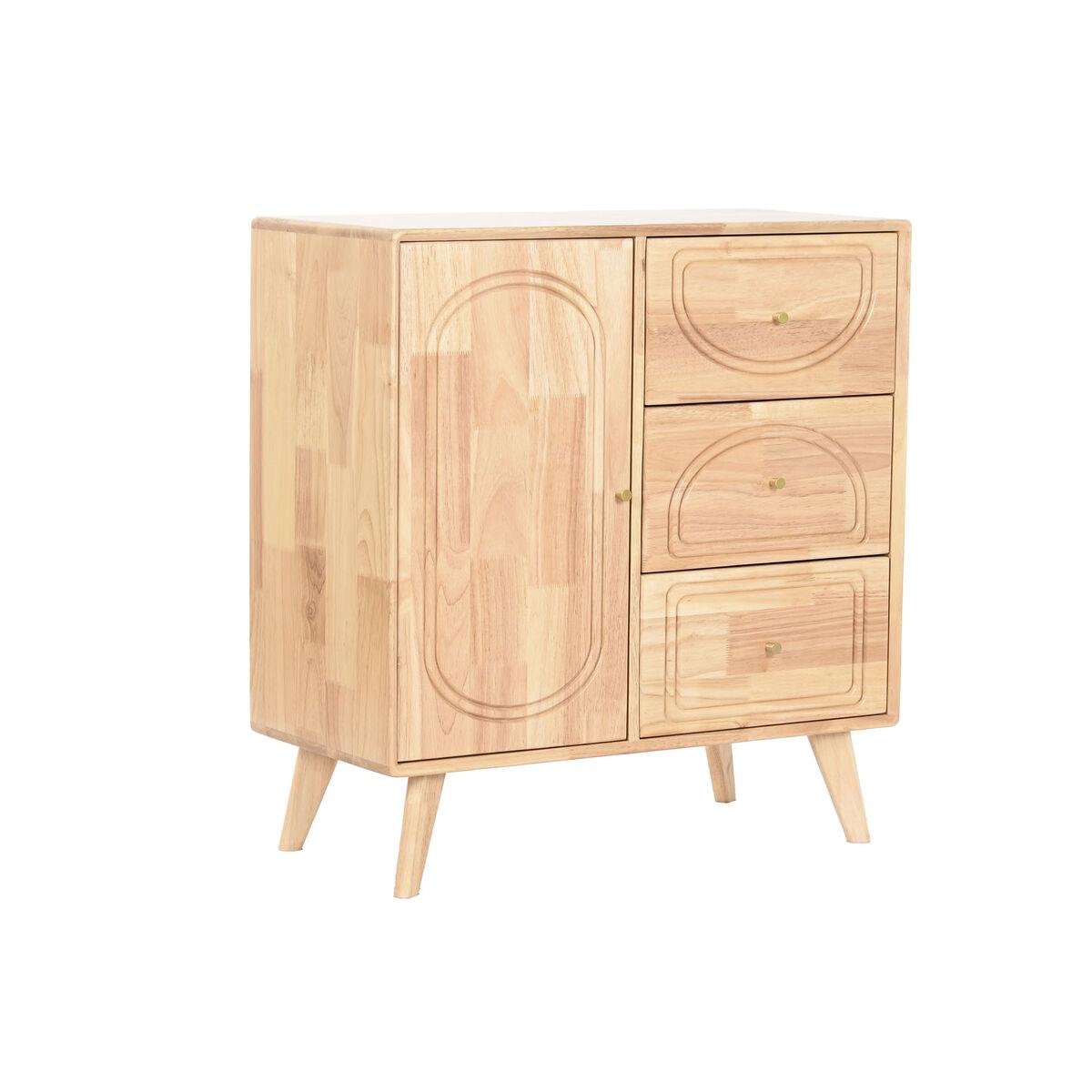 Skænk Home ESPRIT Natur Metal Rattan Gummitræ 73,5 x 35 x 78 cm