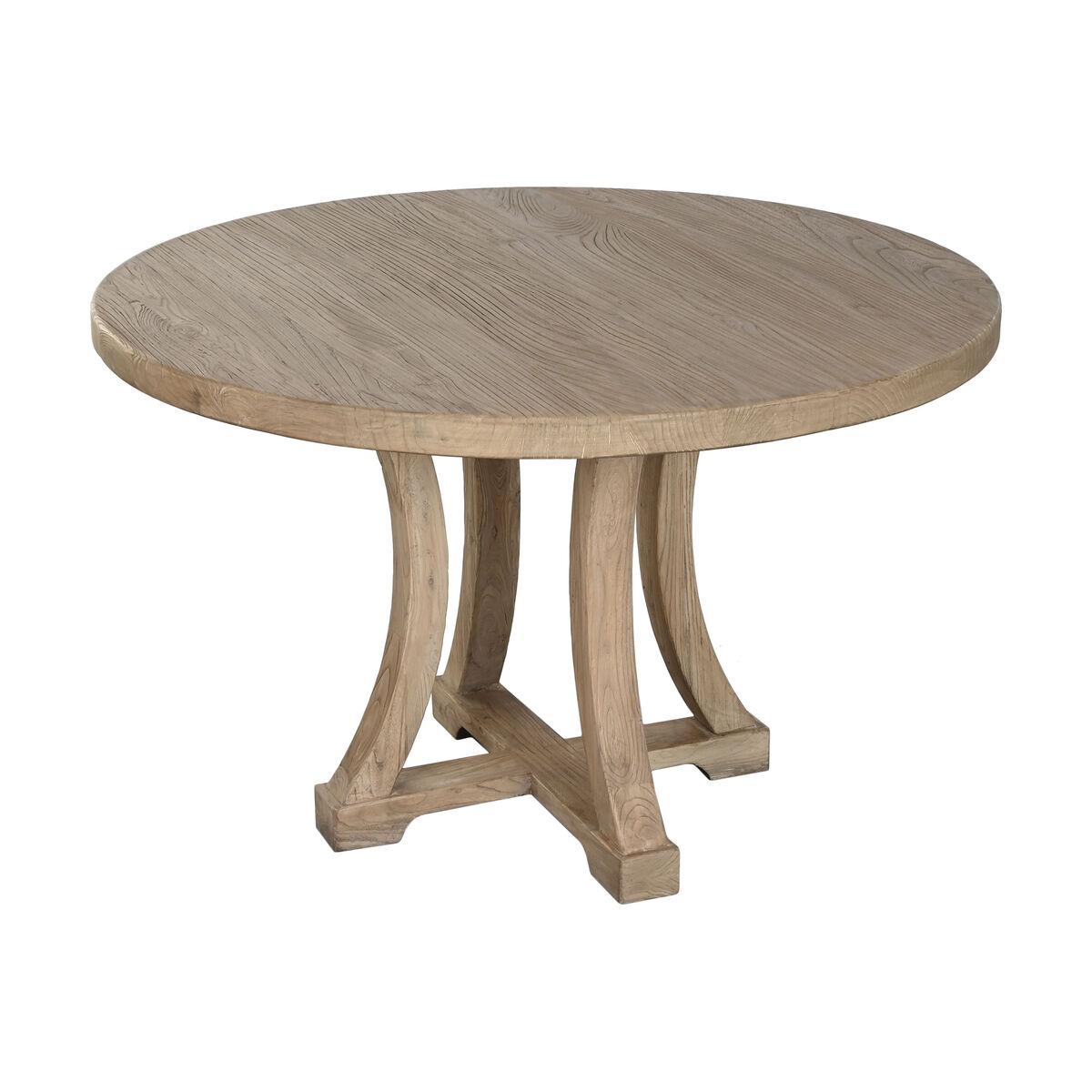 Spisebord Home ESPRIT Natur Elmetræ 120 x 120 x 76 cm