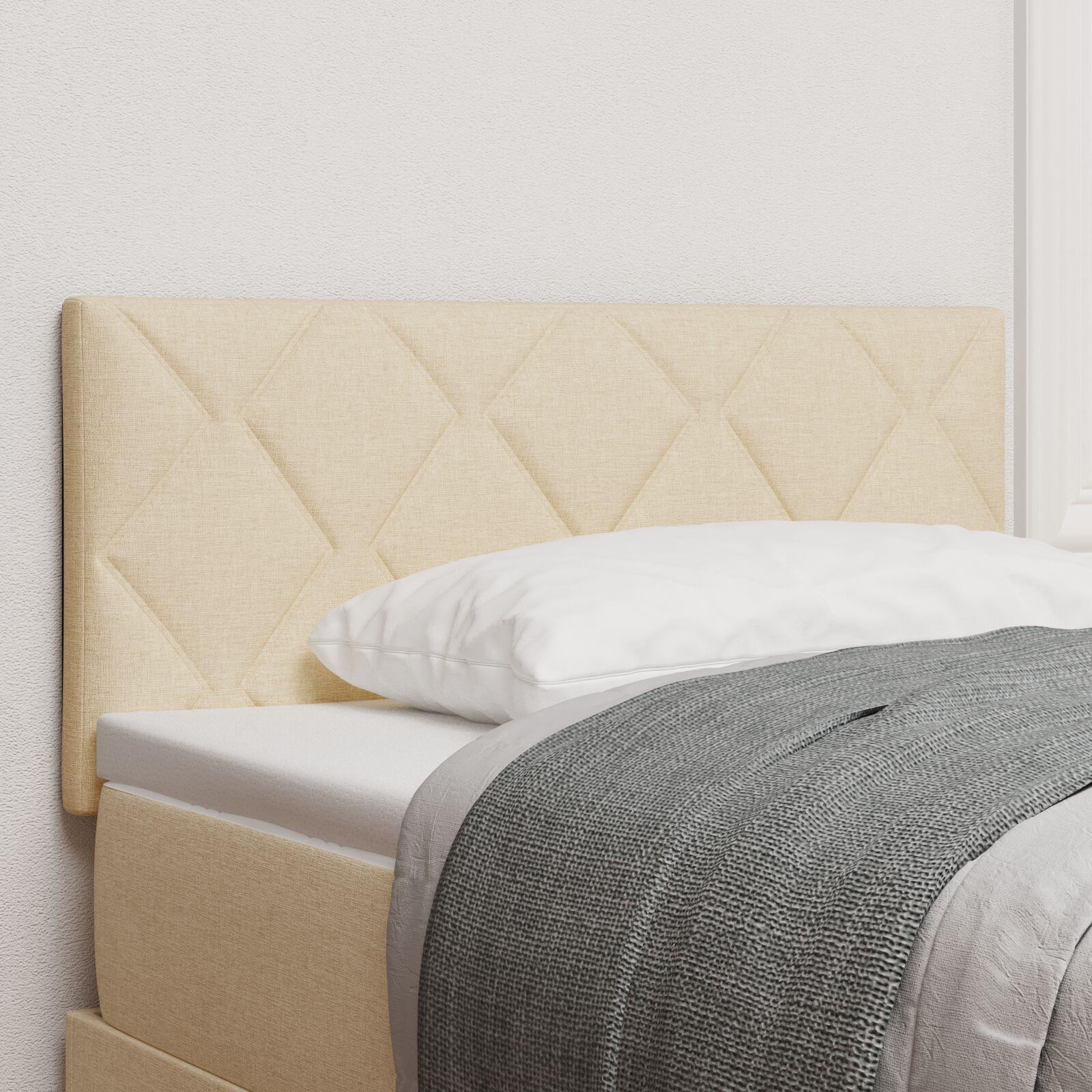 Stofseng gavl Geometrisk med hovedgærde Creme 90 cm Stof
