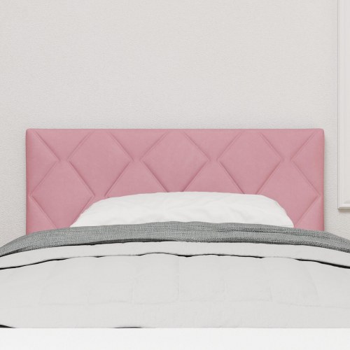 Sengegavl Diamantblok Design Pink 90 cm Fløjl