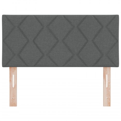 Sengegavl med diamantblokke design Mørkegrå 100 cm Stof