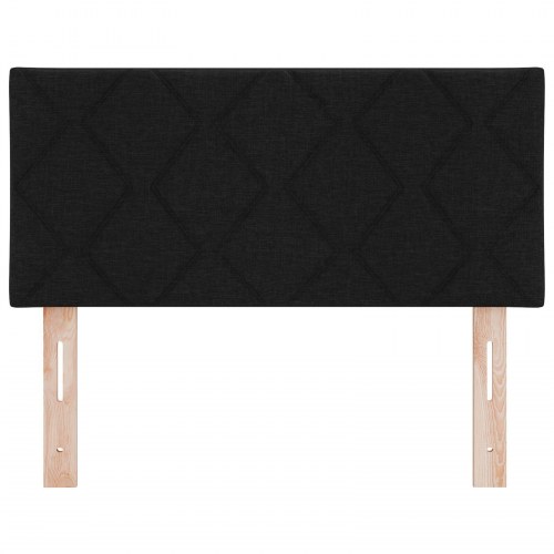 Hovedgærde Diamantblok Design Sort 100 cm Stof