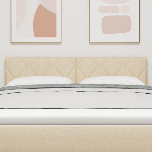 Sengegavl Diamond Blocks Design Creme 140 cm Tør