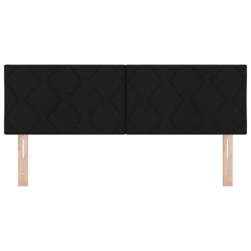 Sengegavl Diamant Blok Design Sort 160 cm Stof