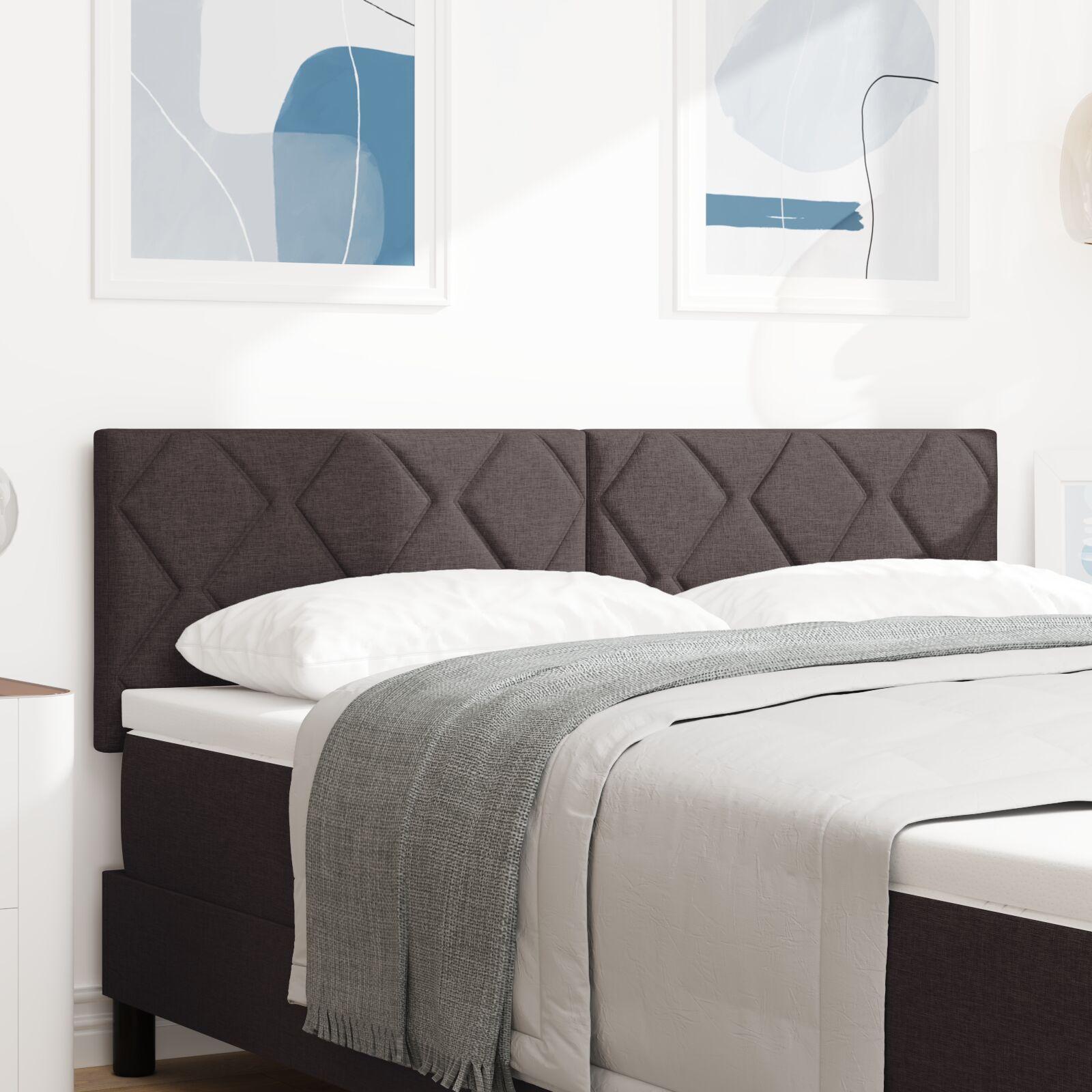 vidaXL Hovedgærde Mørk Brun 160 cm Stof