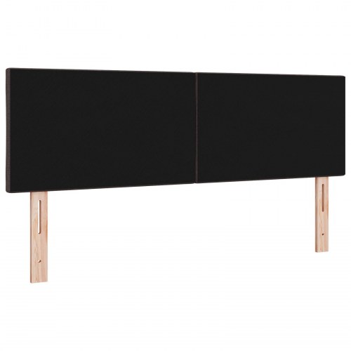Sengegavl med diamantblokdesign Mørkebrun 160 cm Stof